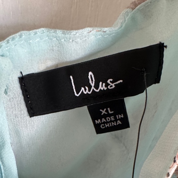 Lulu’s Floral Blue Midi Dress Sz XL - Picture 9 of 10